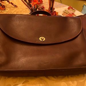 Chocolate brown vintage coach briefcase
